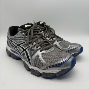 MINT 2014 Asics Men's Gel Evate 2 T4A2N Sneakers Titanium/Black/Blue Size 10.5